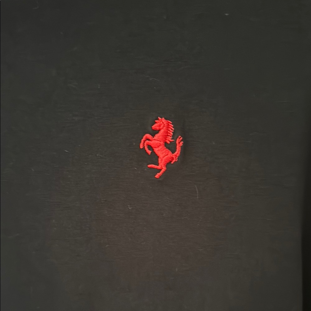 Ferrari Red and Blue Fitted Polo Tee - Picture 3 of 7